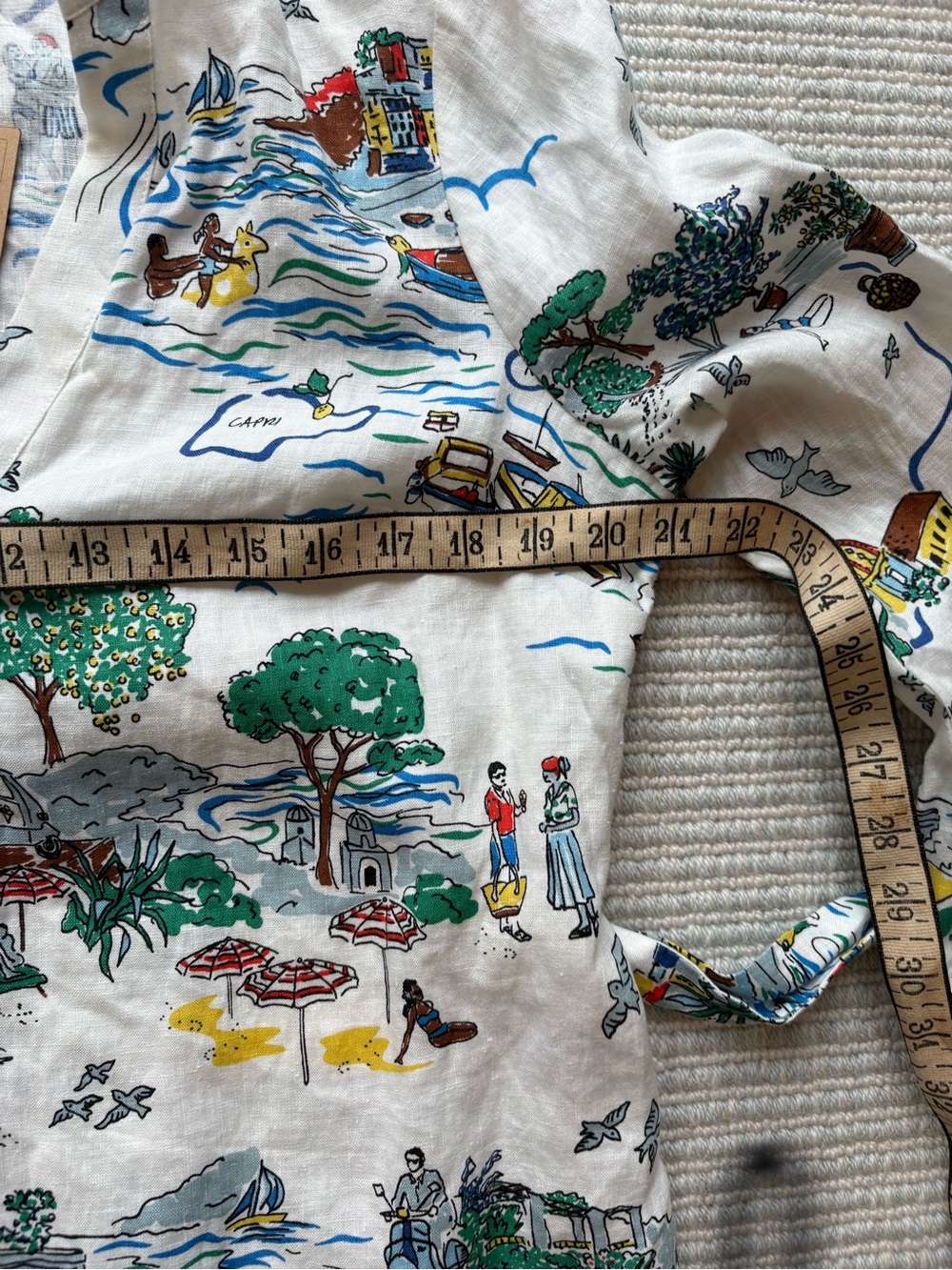 Boden linen dress NWT US 8 Cleo linen Amalfi Italy print - Picture 4 of 9